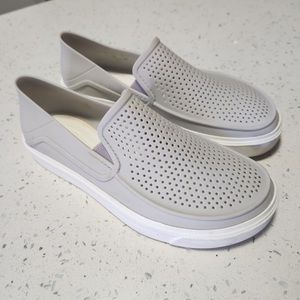 Crocs Citilane Roka Women's Size 7 Gray/White Rubber Casual Slip On Shoes